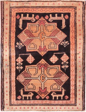 Sininen Persia Hamadan Matto 88 x 66 cm