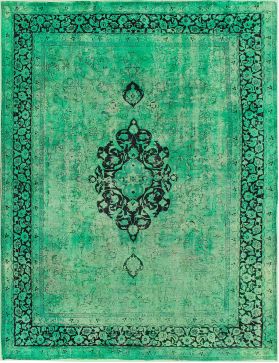 Tappeto vintage persiano 385 x 285 verde