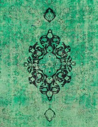 Vert Persan Tapis Persan vintage  385 x 285 cm