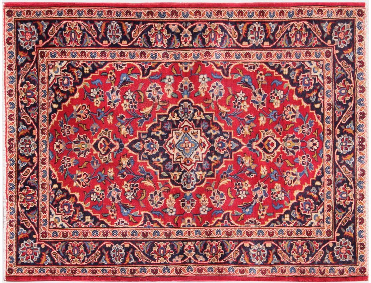 Rød persia Keshan Teppe  136 x 100 cm