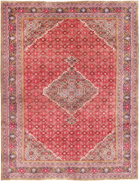 Rot Persien Tabriz Teppich 286 x 199 cm