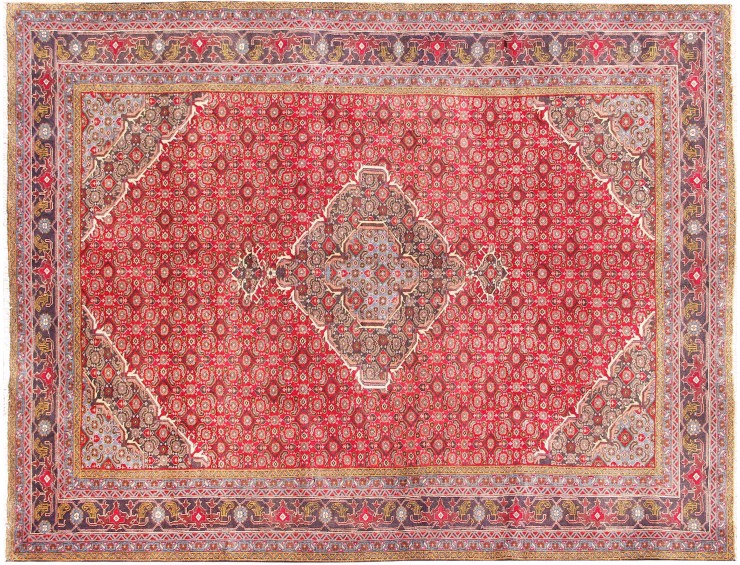 Röda Persien Tabriz Matta  286 x 199 cm