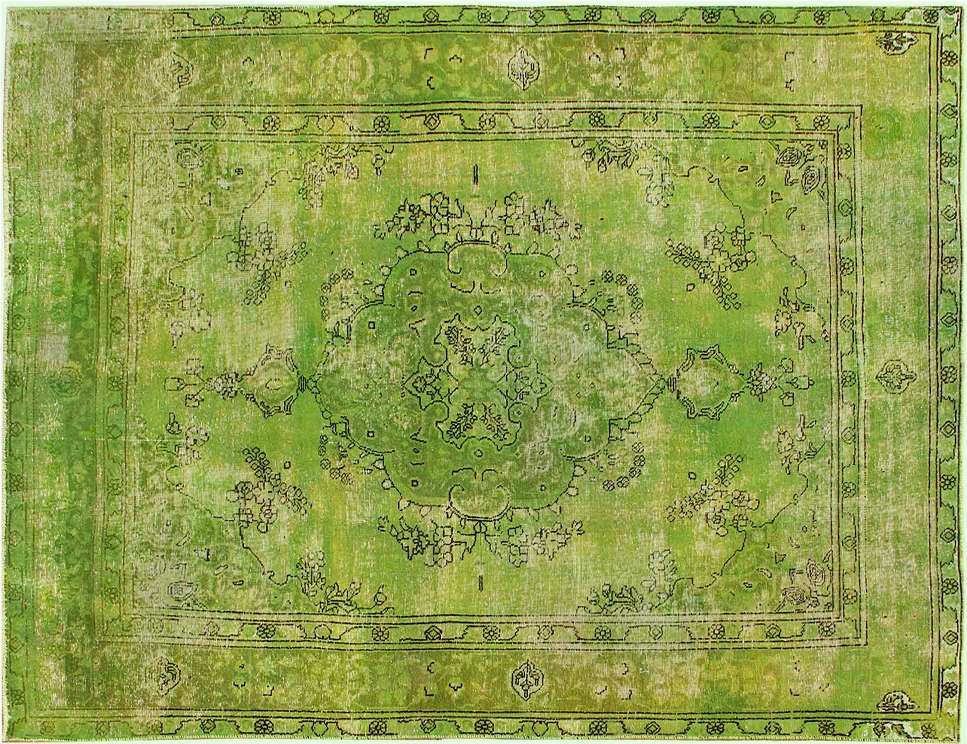 Tappeto vintage persiano  verde <br/>330 x 245 cm