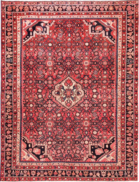 Rot Persien Hamadan Teppich 209 x 156 cm