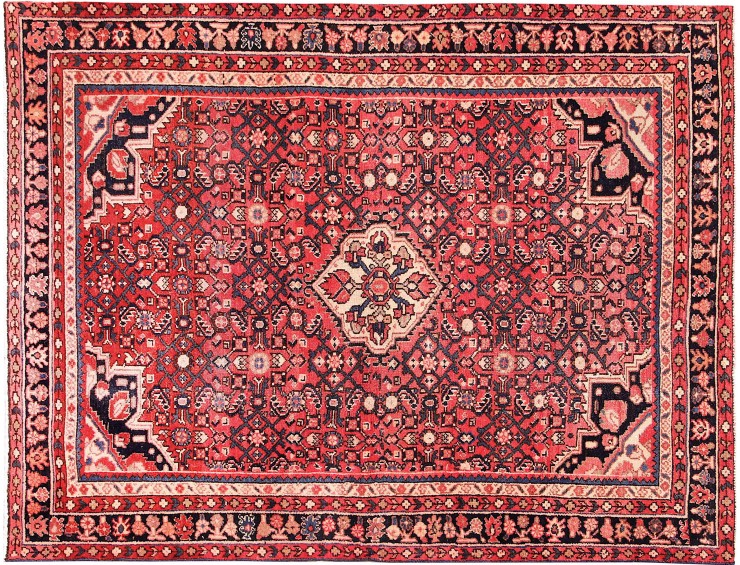 Rosso Persiano Hamadan Tappeto 209 x 156 cm