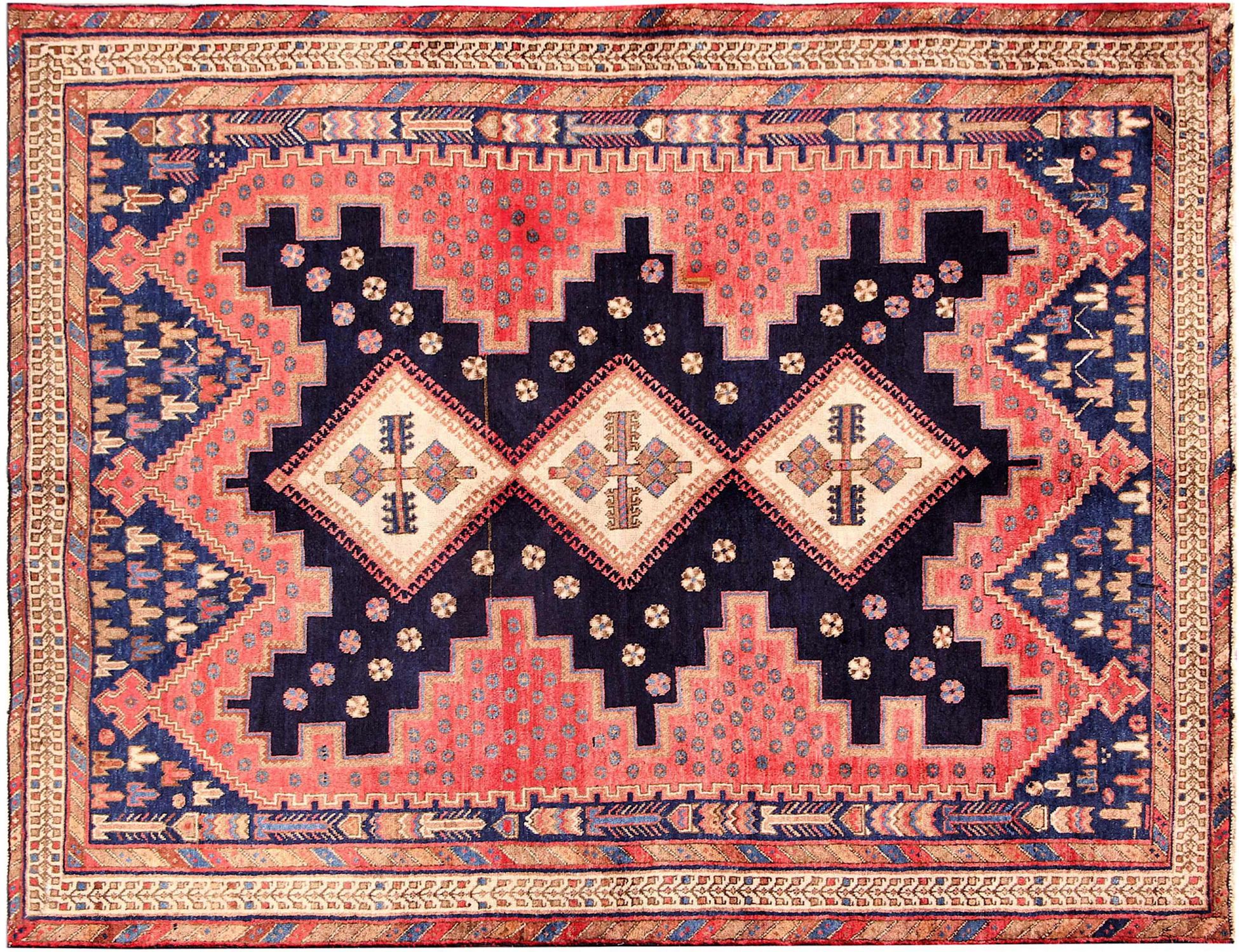 hamadan Tappeto  blu <br/>207 x 158 cm