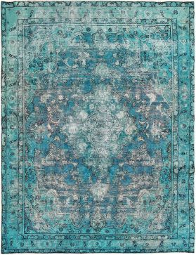 Alfombra persa vintage 385 x 265 turquesa