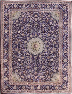 Keshan Teppich 368 x 289 blau