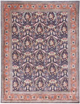 Tabriz Tapis 368 x 289 bleu