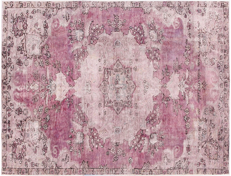 Lila Türkei Vintage Teppich 326 x 222 cm
