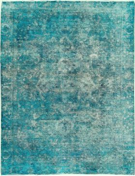 Alfombra persa vintage 274 x 184 turquesa