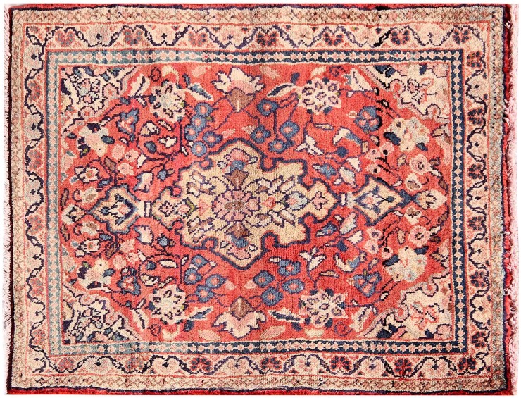 Orange Persien Sarouk Matta 118 x 80 cm