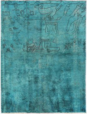 Tappeto vintage persiano  turchese <br/>140 x 86 cm