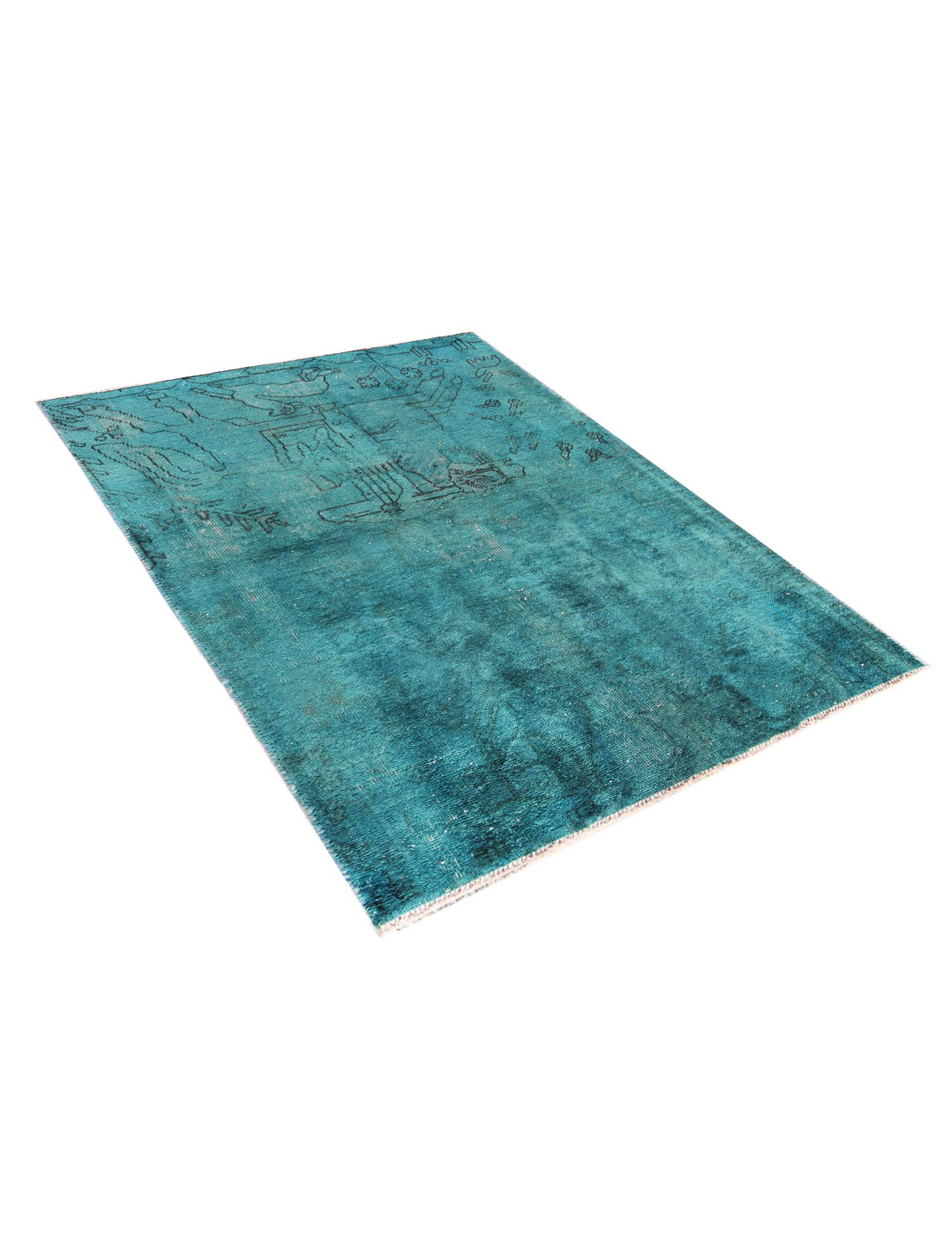 Tapis Persan vintage  turquoise <br/>140 x 86 cm