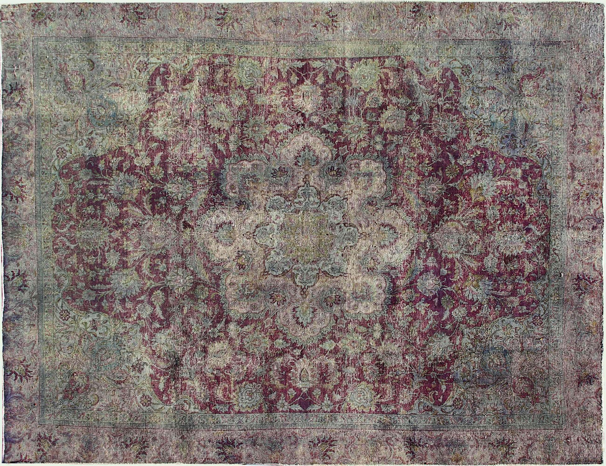 Persischer Vintage Teppich  grün <br/>360 x 282 cm
