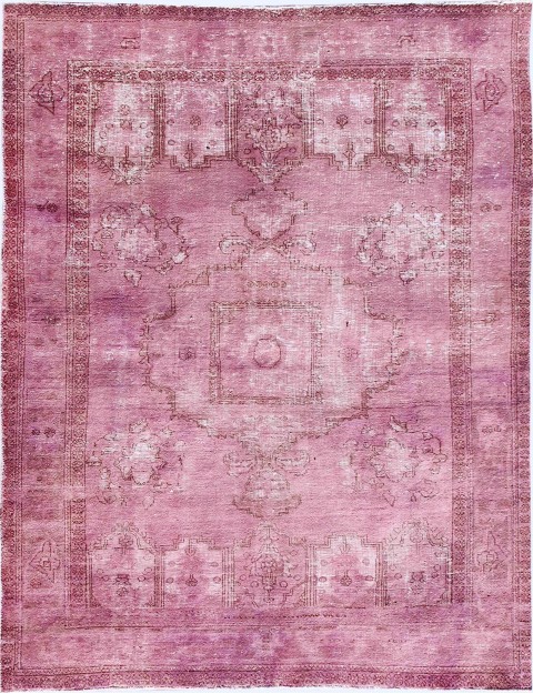 Lila Persien Persischer Vintage Teppich 282 x 202 cm