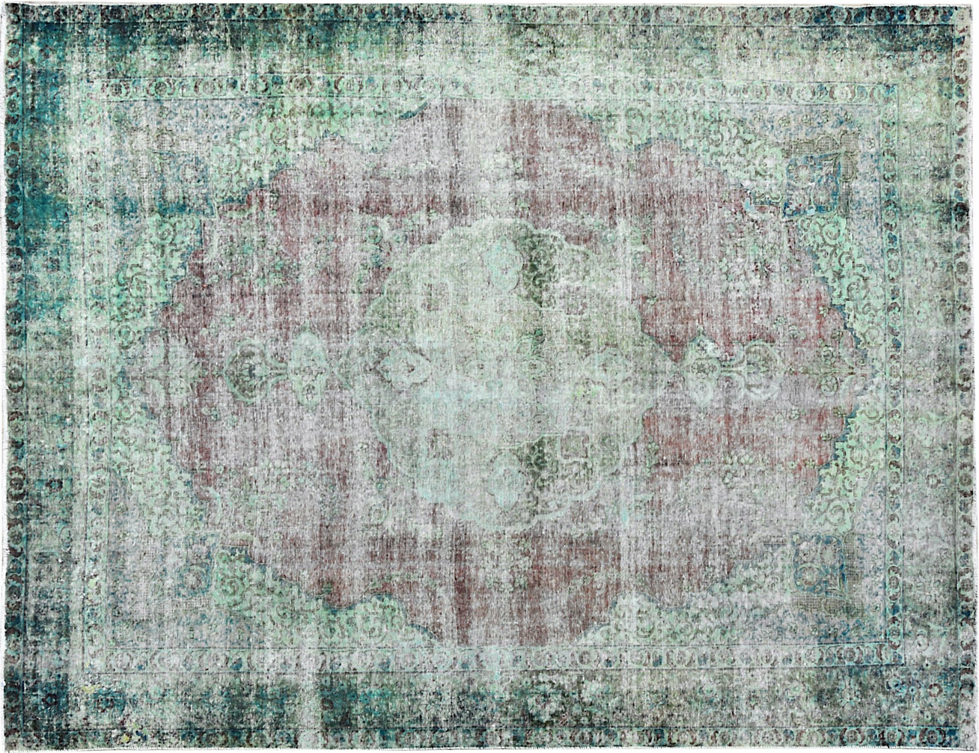 Tapis Persan vintage  vert <br/>380 x 290 cm