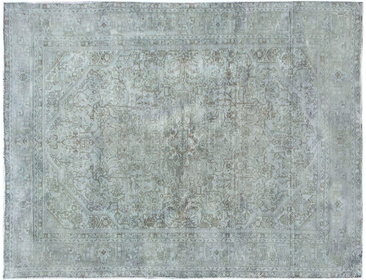 Grøn Persien Persisk Vintagetæppe 285 x 190 cm