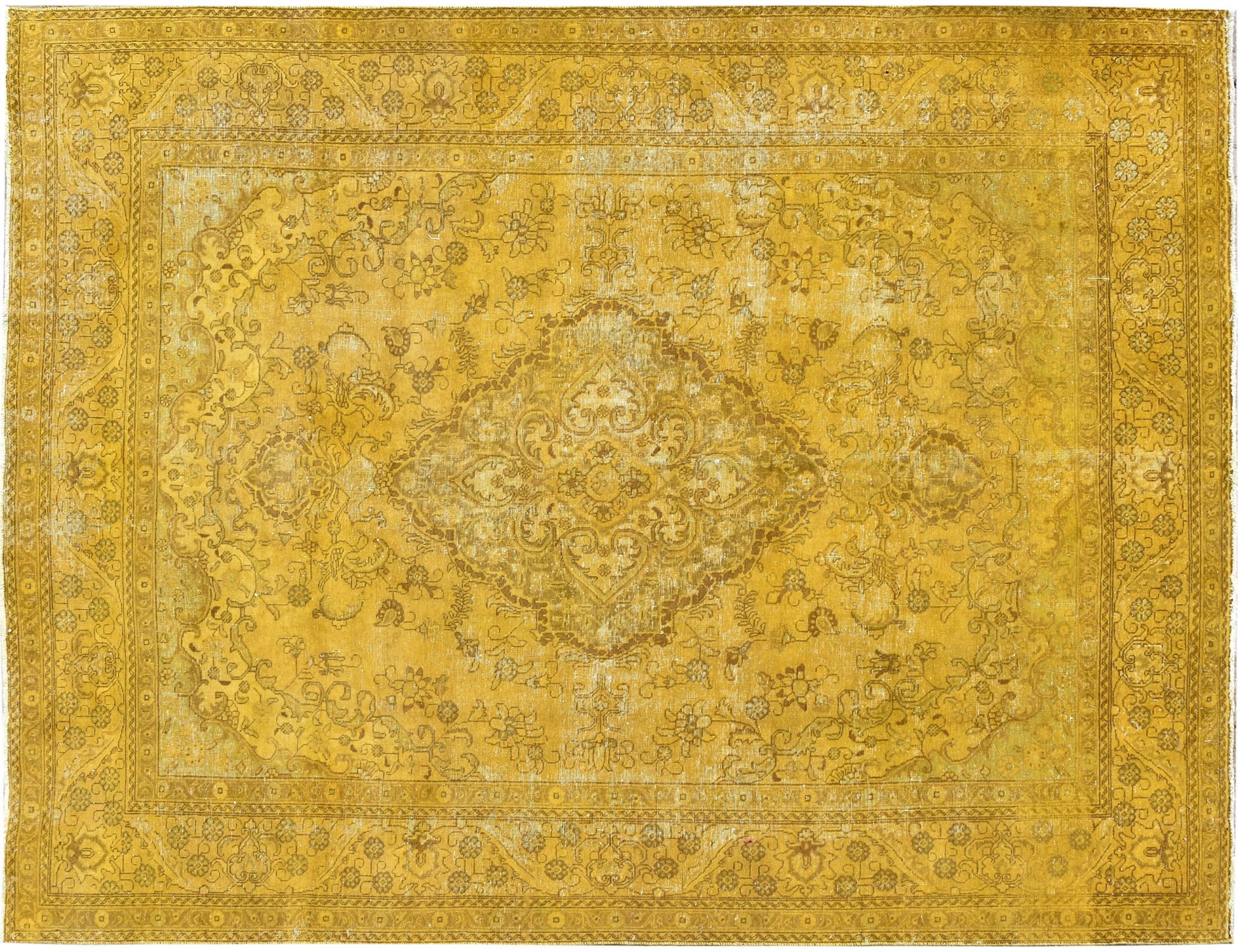 Persischer Vintage Teppich  gelb <br/>395 x 295 cm