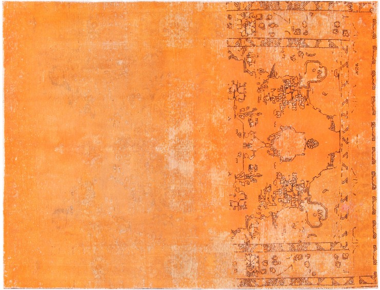 Orange Persan Tapis Persan vintage  280 x 194 cm