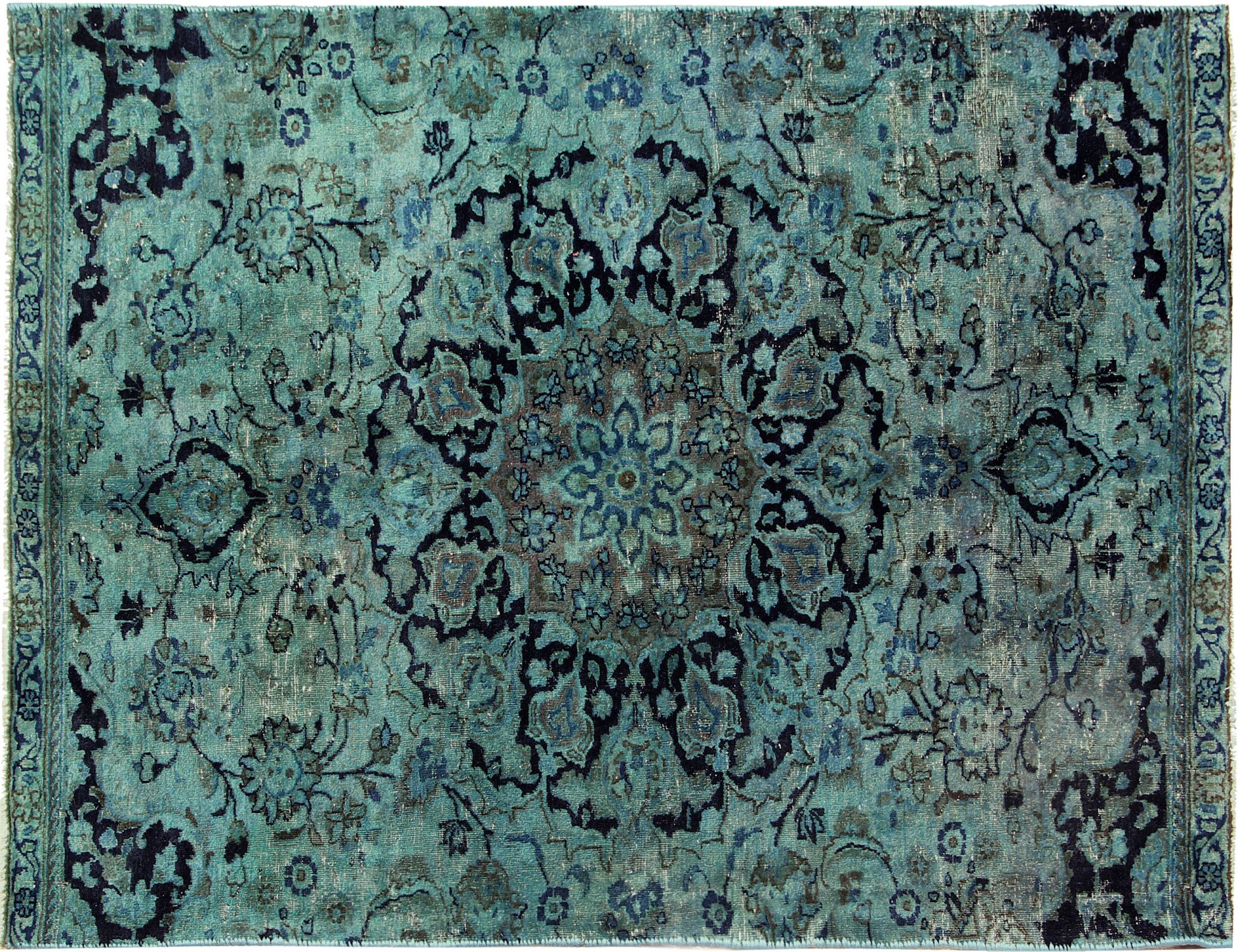 Tappeto vintage persiano  turchese <br/>196 x 127 cm