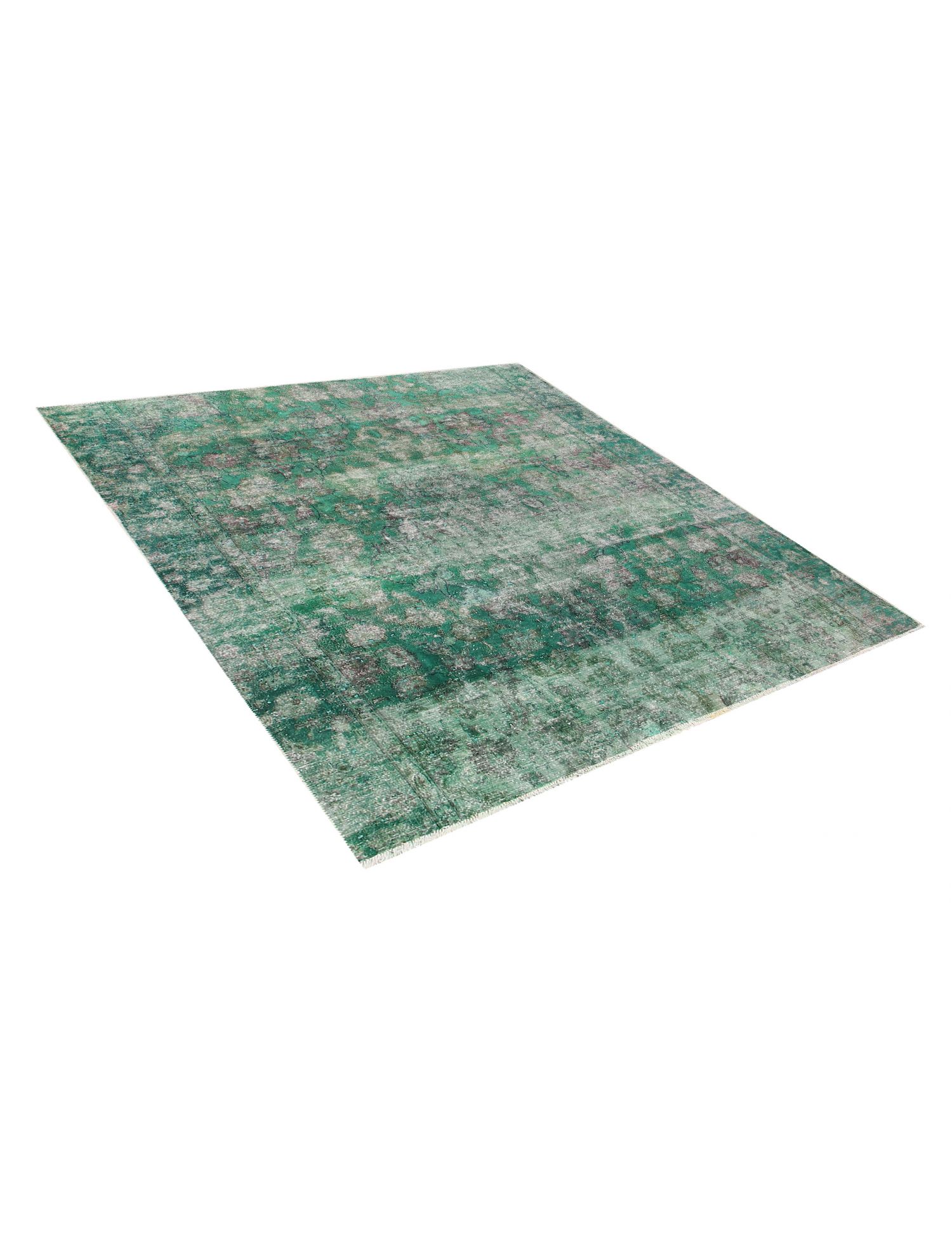 Quadrat  vintage teppich  grün <br/>220 x 205 cm