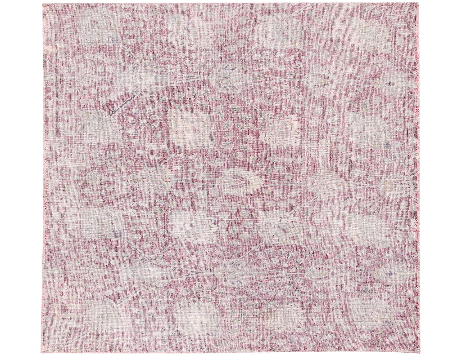 Quadrat  vintage teppich  lila <br/>173 x 180 cm