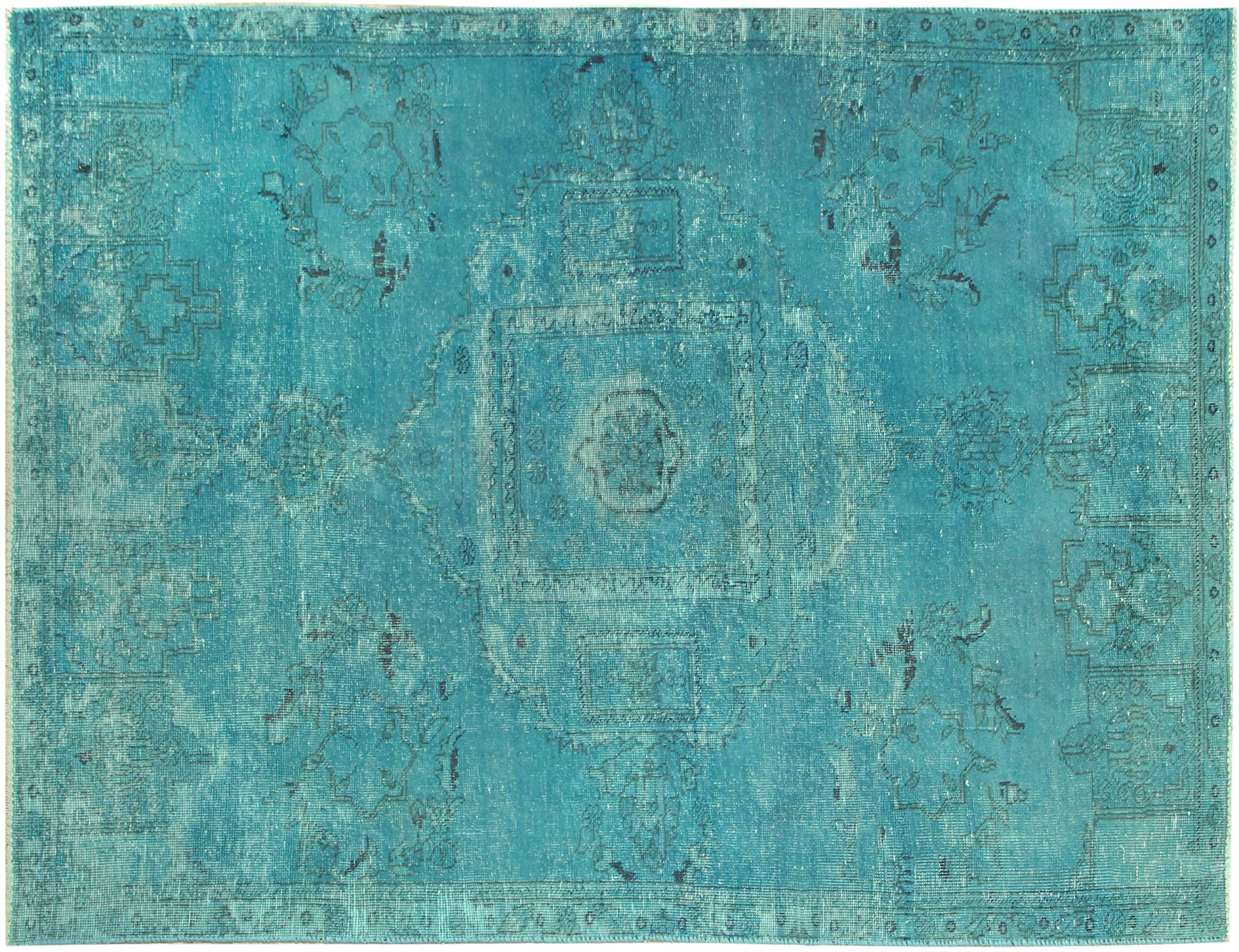 Tapis persan vintage  turquoise <br/>242 x 124 cm