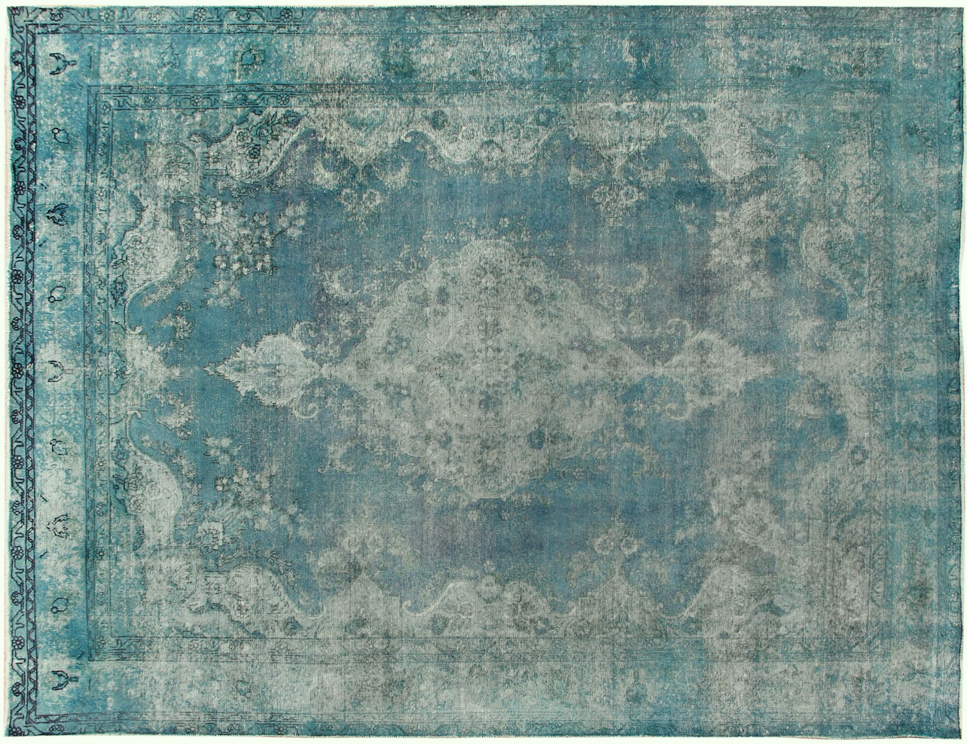 Persisk vintagetæppe  turkis <br/>403 x 293 cm