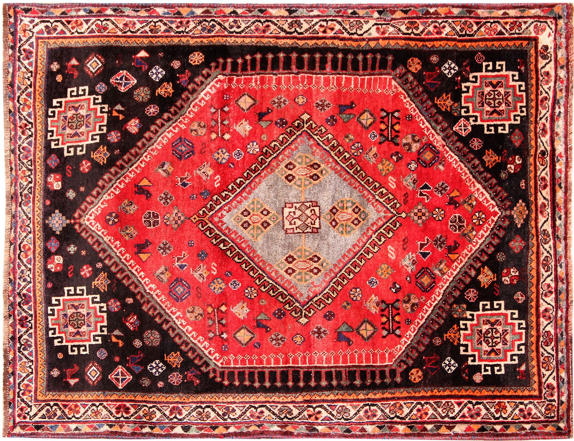 Qashqai Teppich  rot <br/>158 x 118 cm