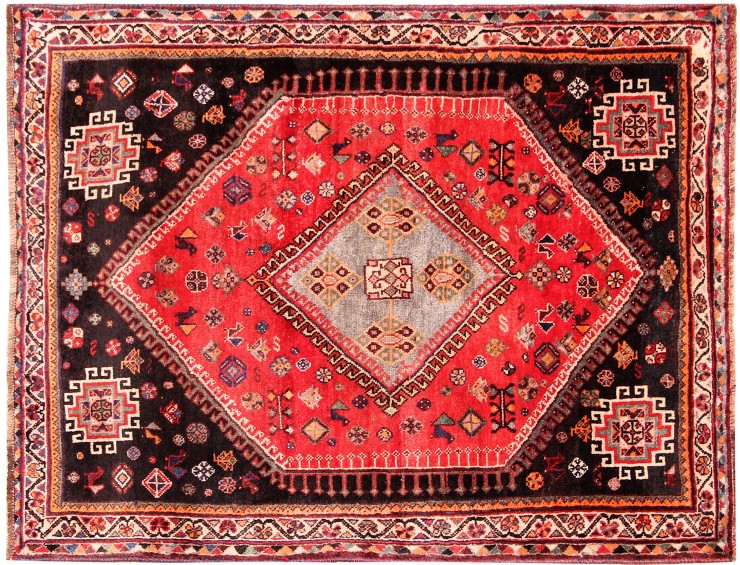 Punainen Persia Qashqai Matto  158 x 118 cm