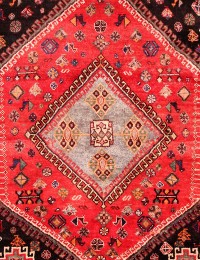 Punainen Persia Qashqai Matto  158 x 118 cm