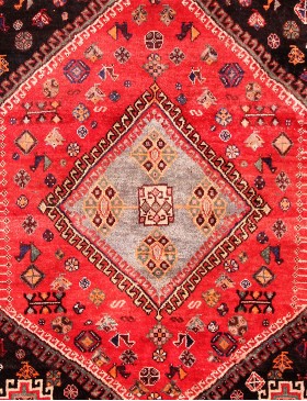 Red  Persia Qashqai Carpet  158 x 118 cm