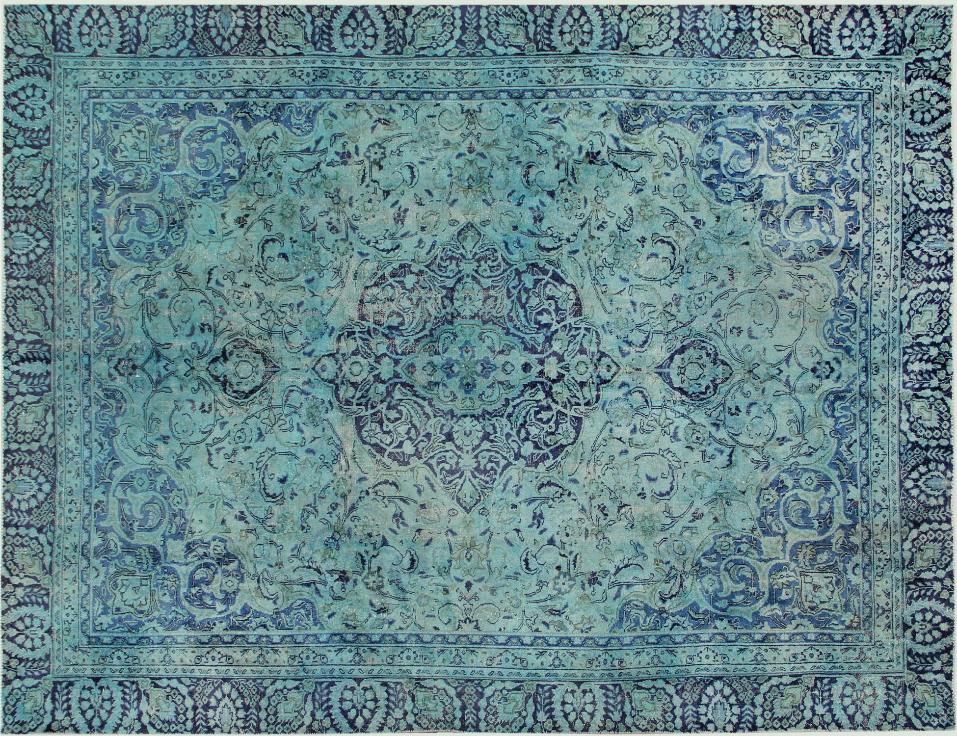 Tapis persan vintage  turquoise <br/>350 x 242 cm