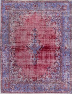 Perzisch vintage tapijt 356 x 264 blauw