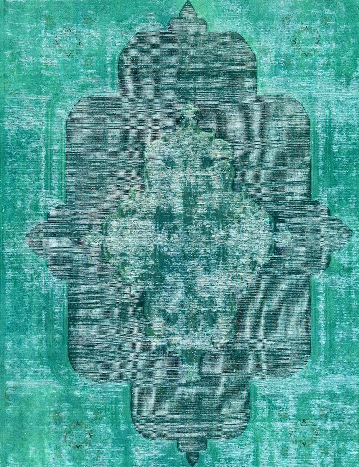 Persisk vintagetæppe  grøn <br/>318 x 280 cm