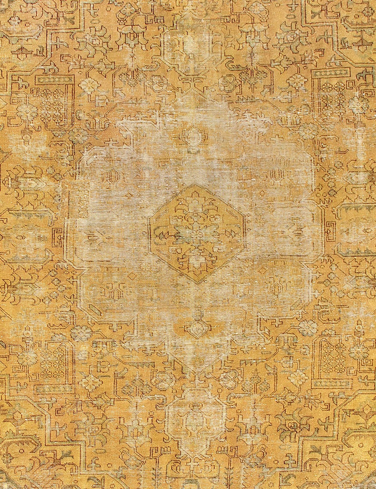 Quadrat  vintage teppich  gelb <br/>313 x 270 cm