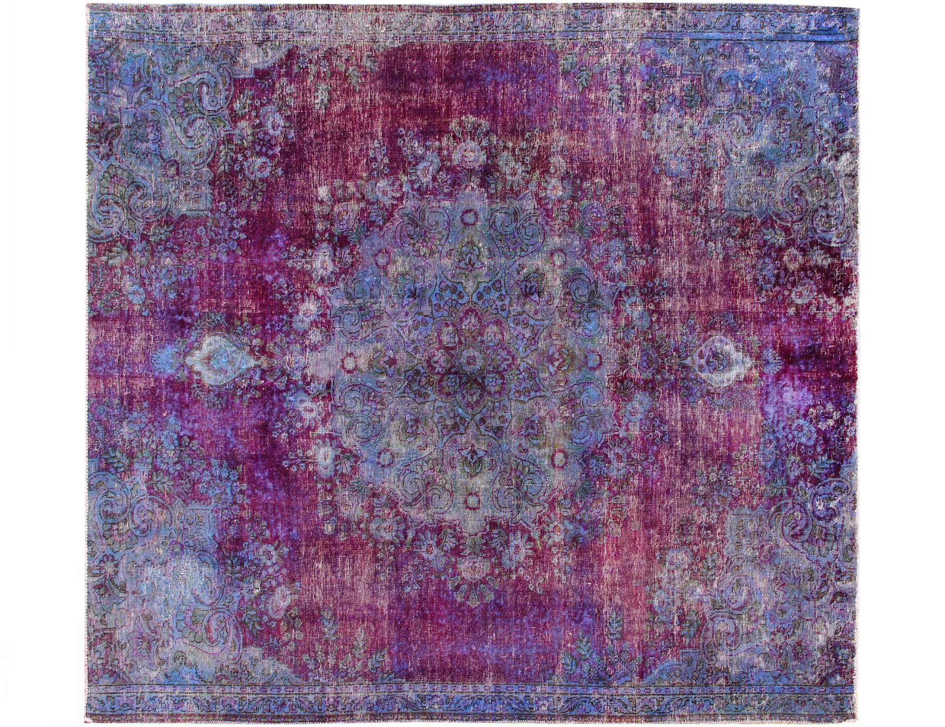Persisk vintagetæppe  blå <br/>277 x 226 cm