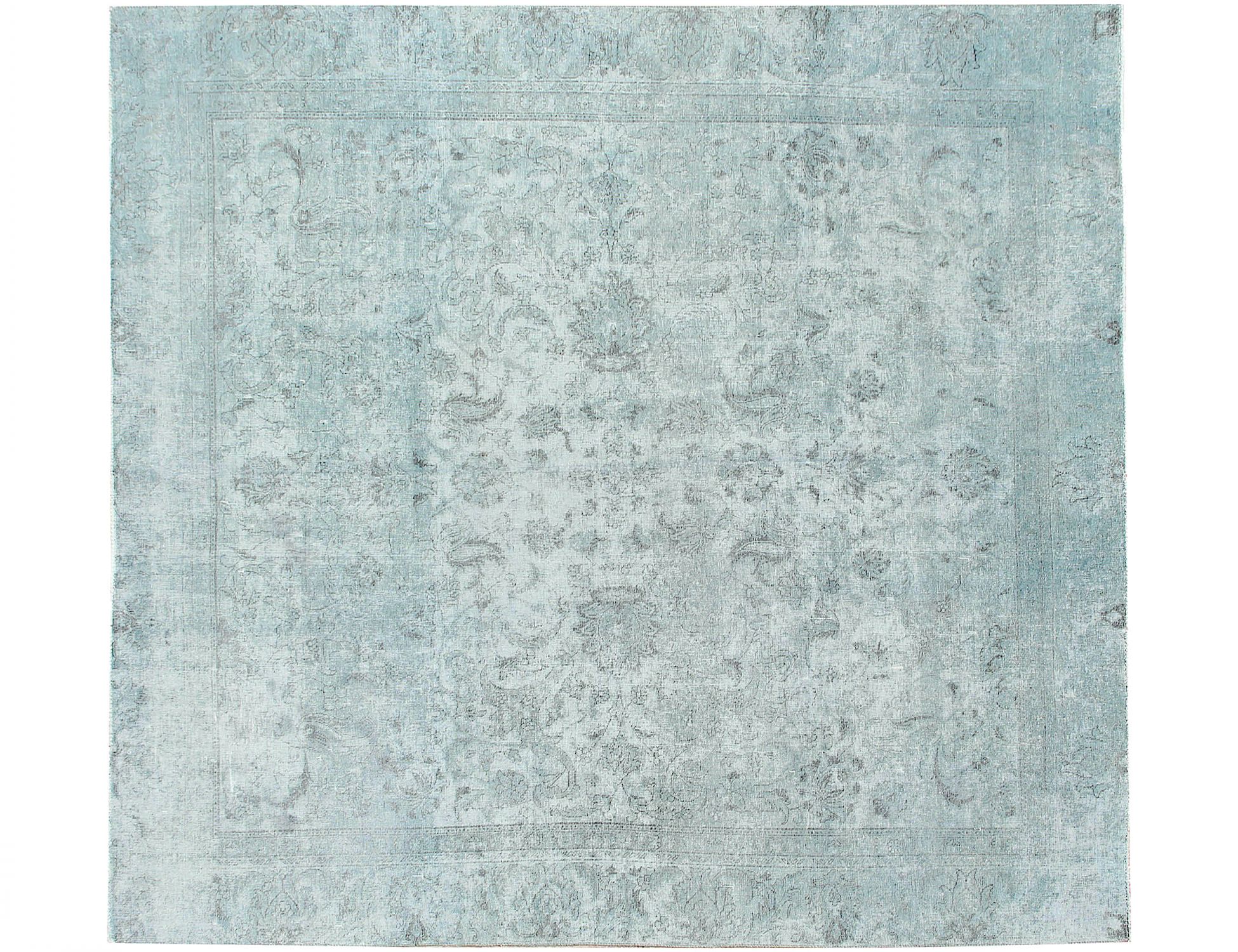 Quadrat  vintage teppich  blau <br/>293 x 269 cm