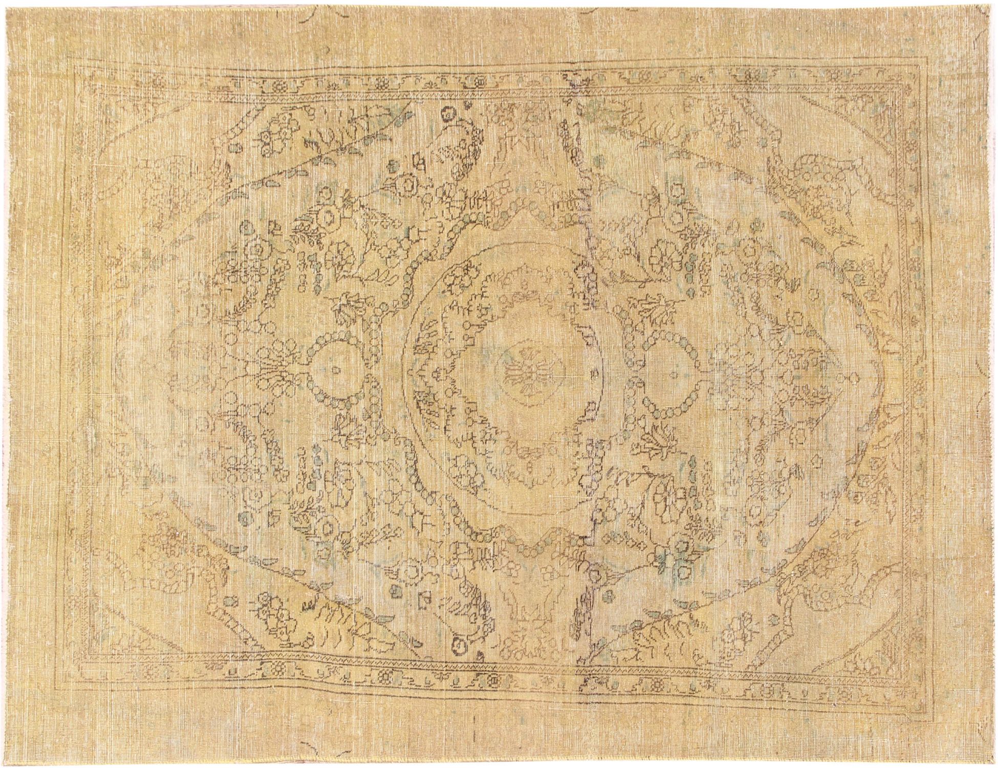 Tappeto vintage persiano  giallo <br/>281 x 163 cm