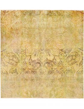 Persischer vintage teppich 200 x 200 gelb