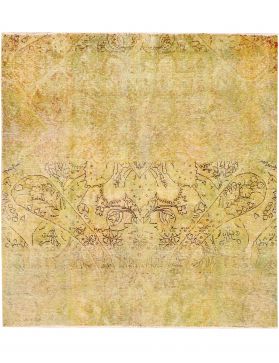 Tapis persan vintage 200 x 200 jaune