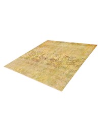 Gul Persien Persisk vintagetæppe  200 x 200 cm