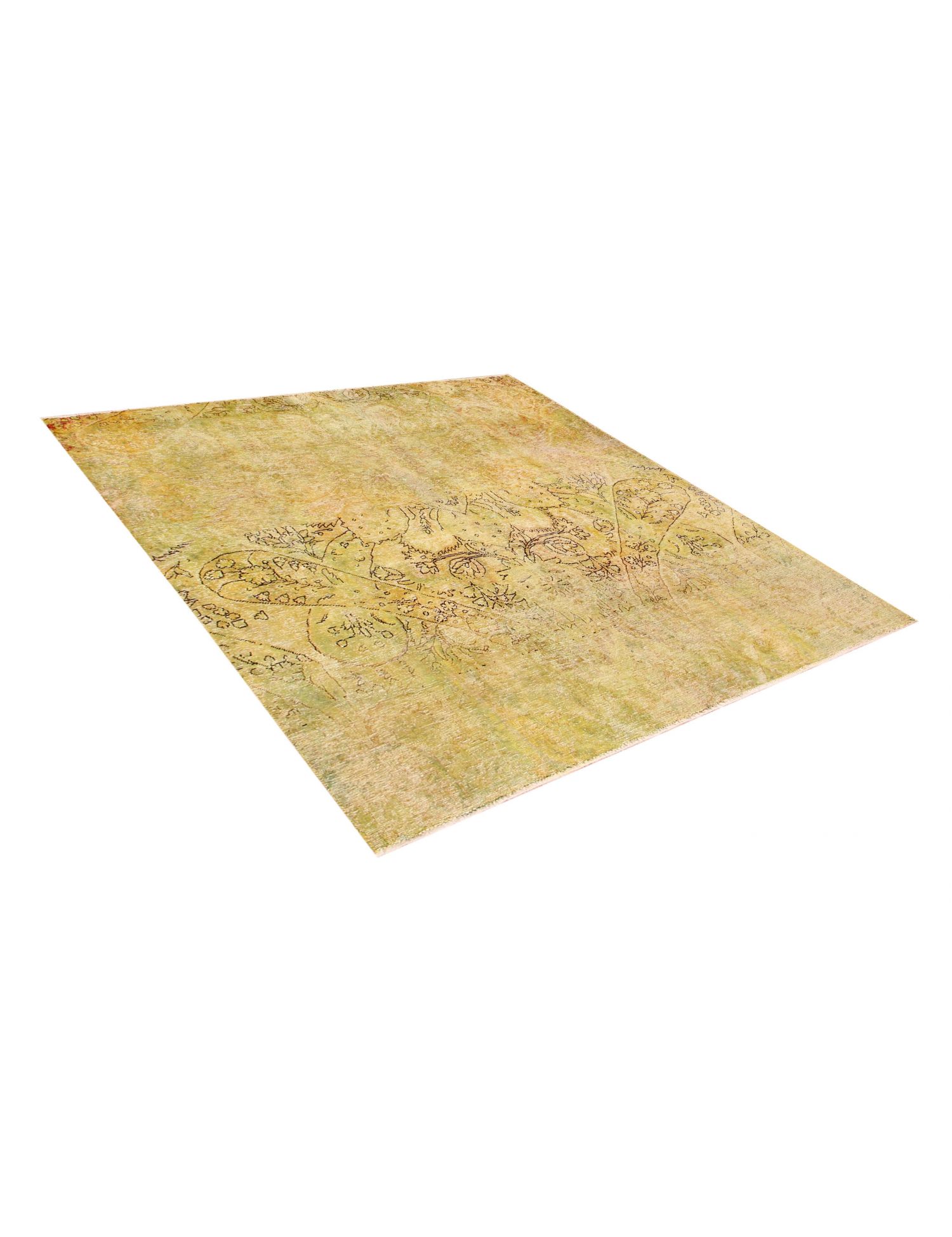 Persialaiset vintage matot  keltainen <br/>200 x 200 cm