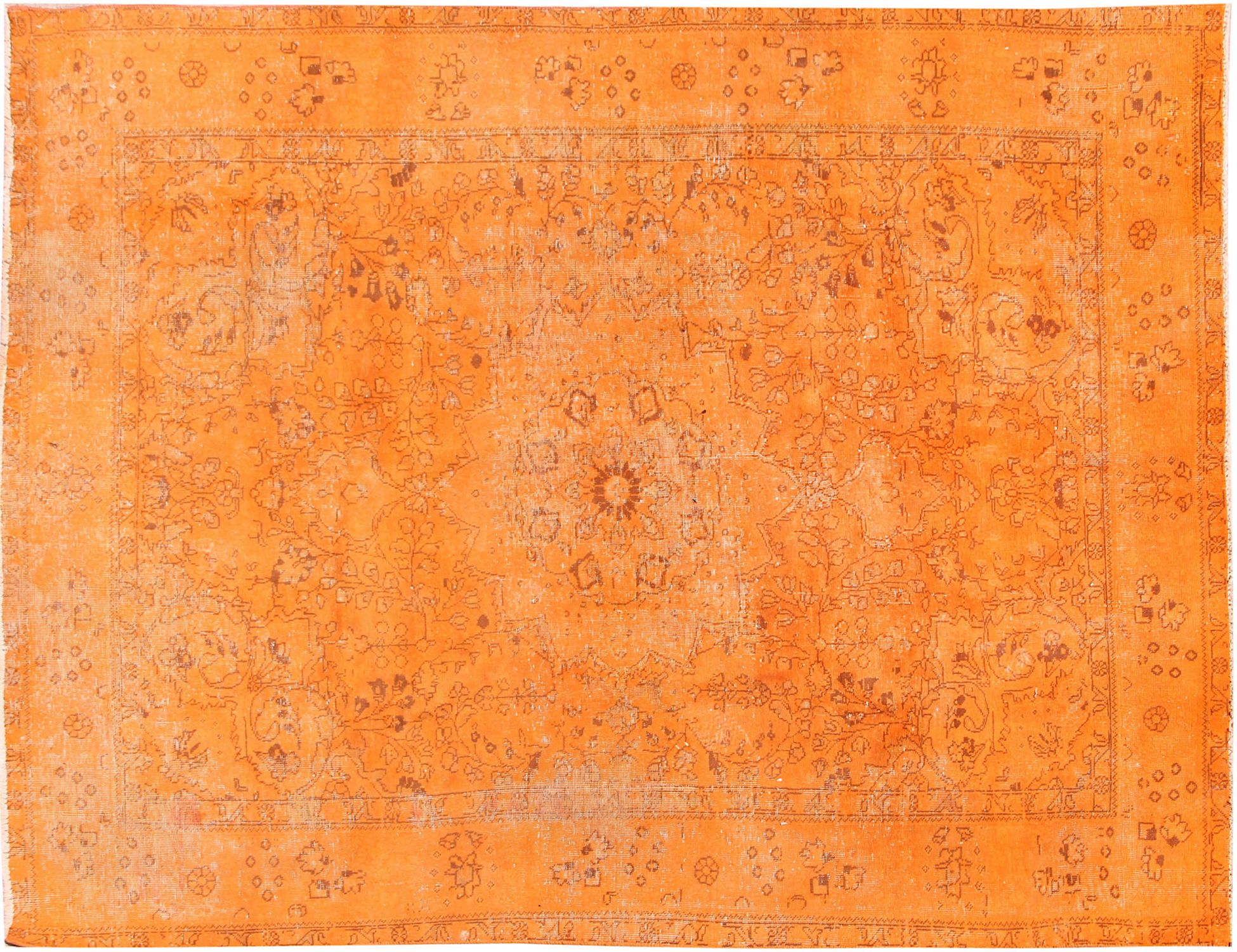 Persian vintage carpet  orange  <br/>296 x 203 cm