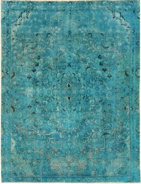 Tappeto vintage persiano 327 x 224 blu