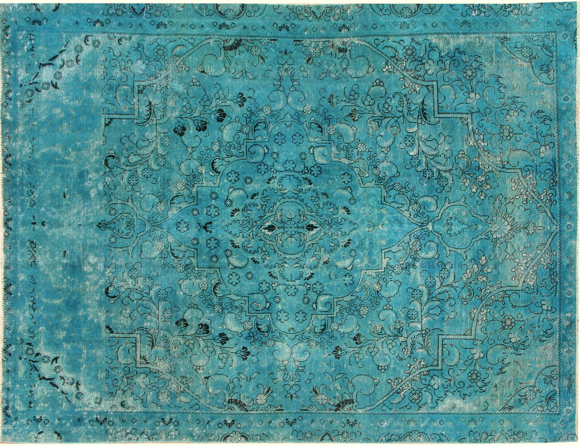 Persisk vintage teppe  blå <br/>327 x 224 cm
