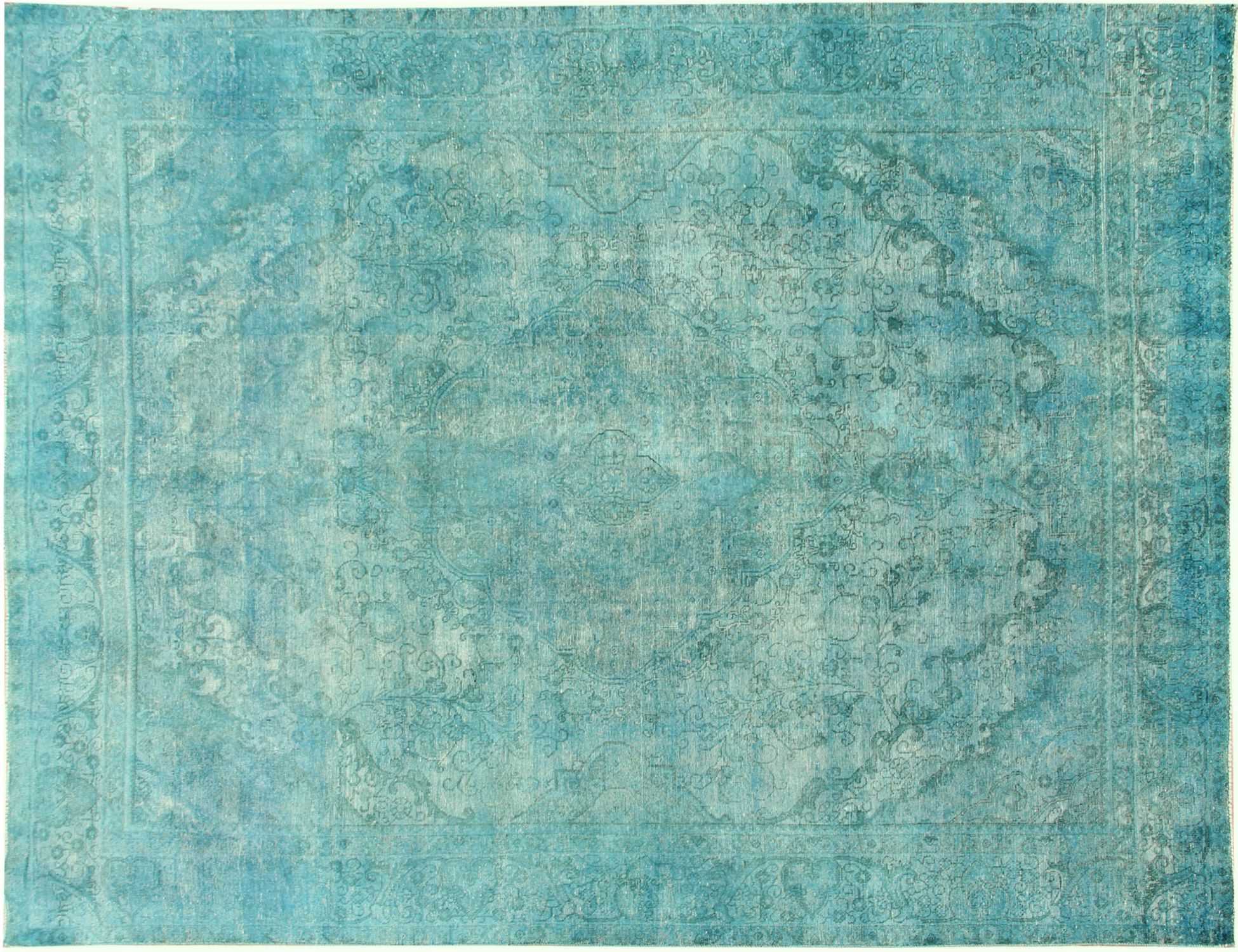 Persian vintage carpet  turkoise  <br/>385 x 285 cm