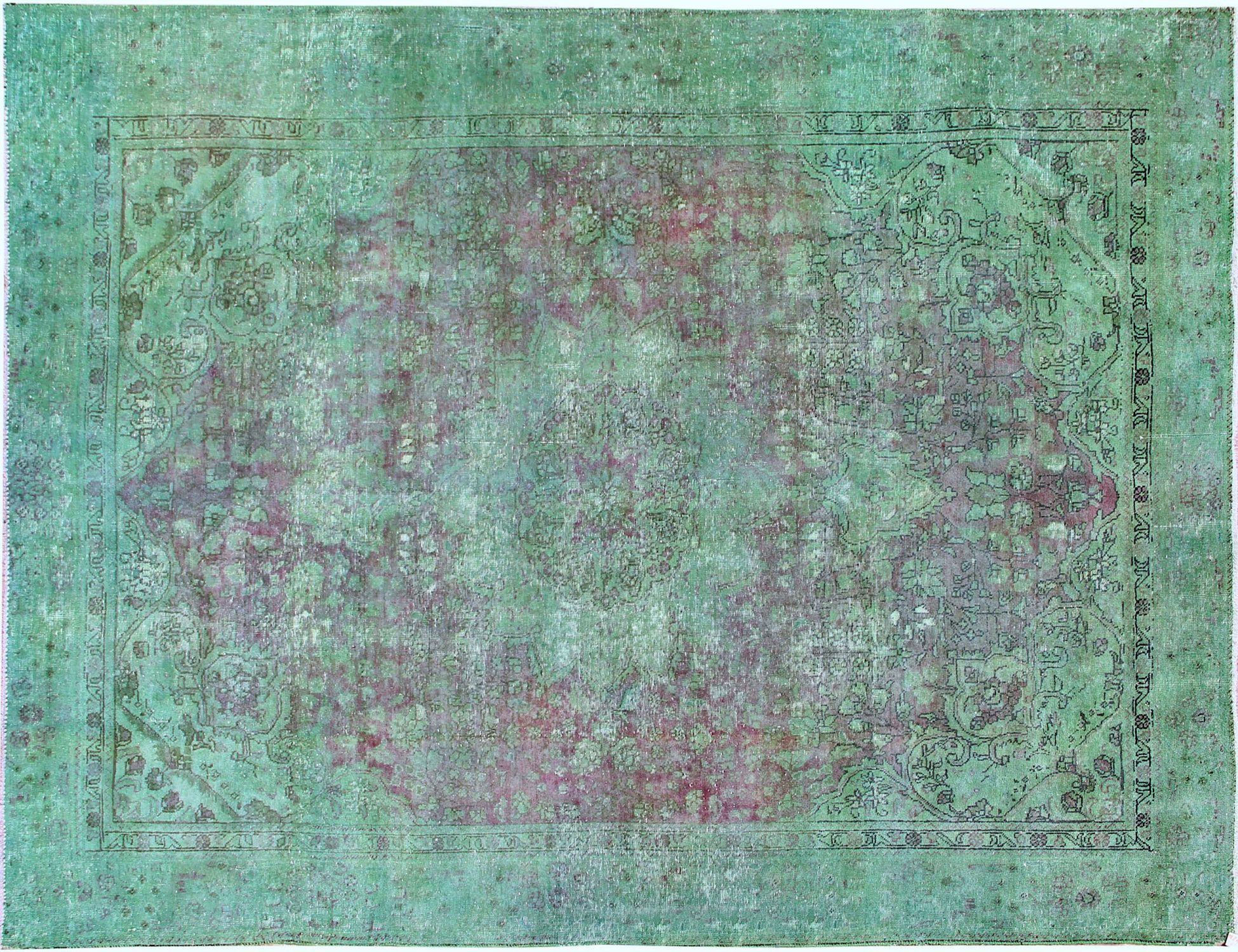 Persischer vintage teppich  grün <br/>330 x 230 cm