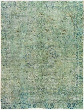Persian vintage carpet 364 x 261 green 
